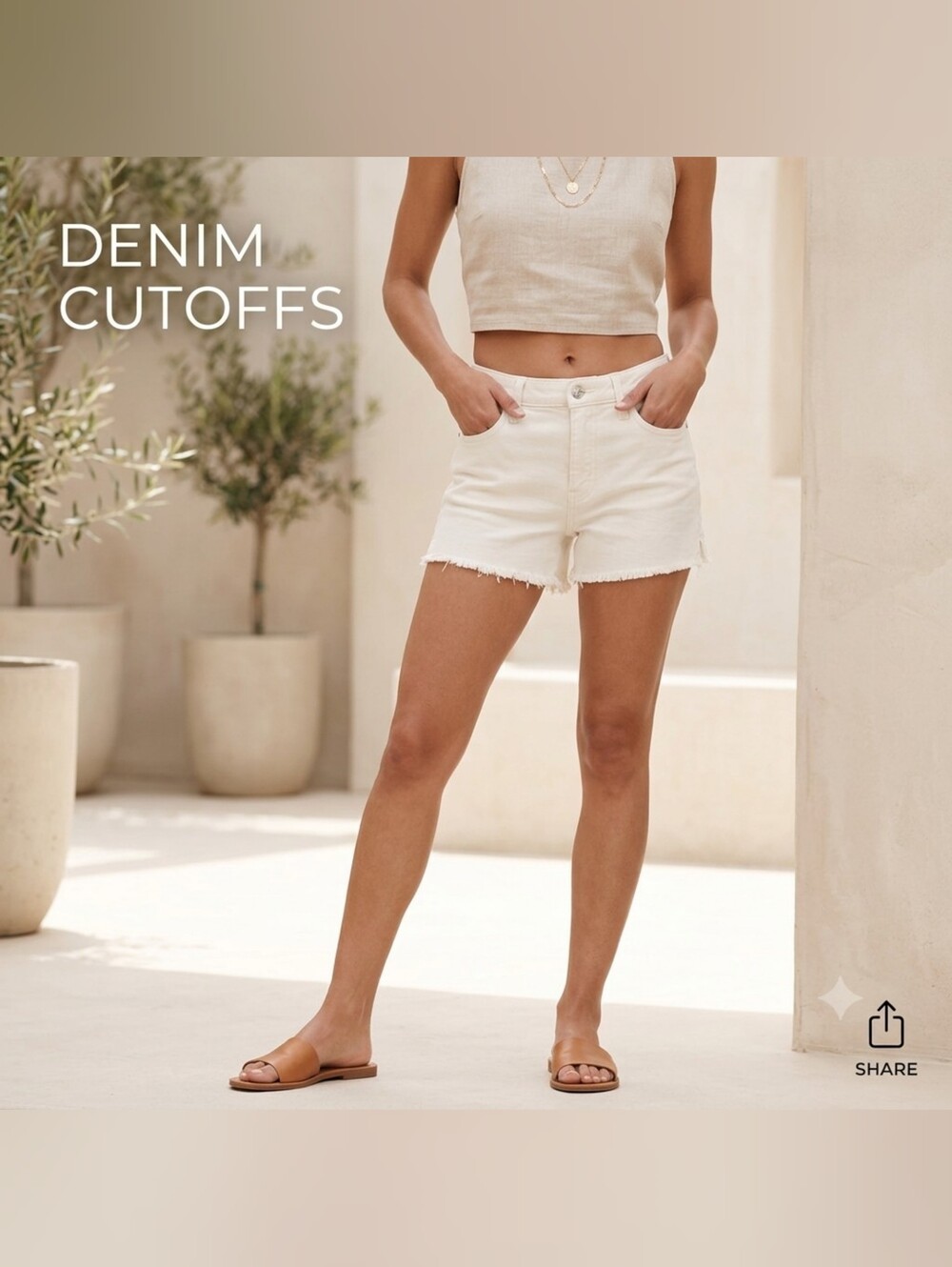 Abercrombie & Fitch White Denim Cutoff Shorts Frayed Hem Size 2/26